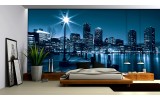 Fotobehang Vlies | Steden, Skyline | Blauw | 254x184cm