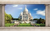 Fotobehang Vlies | Frankrijk, Parijs | Blauw | 254x184cm