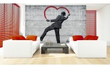 Fotobehang Street Art | Zwart, Rood | 152,5x104cm