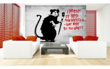 Fotobehang Street Art | Zwart, Rood | 152,5x104cm