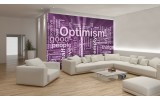 Fotobehang Tekst, Optimisme | Paars | 104x70,5cm