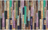 Fotobehang Vlies | Hout, Landelijk | Groen, Paars | 254x184cm