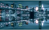 Fotobehang Vlies | New York | Blauw | 254x184cm