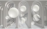 Fotobehang Vlies | 3D, Modern | Wit | 254x184cm