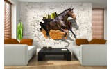 Fotobehang Vlies | Paard, Abstract | Bruin | 254x184cm