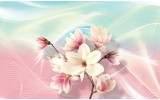 Fotobehang Vlies | Magnolia, Bloem | Roze | 254x184cm