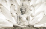 Fotobehang Vlies | Boeddha, Zen | Wit | 254x184cm