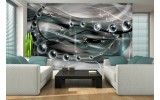Fotobehang Vlies | 3D, Design | Zilver | 254x184cm