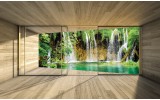 Fotobehang Vlies | Natuur, Waterval | Groen | 254x184cm