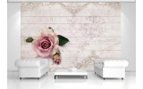Fotobehang Vlies | Roos, Hout | Roze | 254x184cm