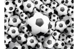 Fotobehang Vlies | Voetbal | Zwart, Wit | 254x184cm