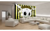 Fotobehang Vlies | Voetbal | Zwart, Geel | 254x184cm