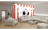Fotobehang Vlies | Voetbal | Rood, Wit | 254x184cm