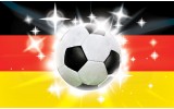 Fotobehang Papier Voetbal | Zwart, Rood | 254x184cm