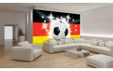 Fotobehang Voetbal | Zwart, Rood | 208x146cm