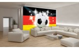 Fotobehang Voetbal | Zwart, Rood | 152,5x104cm