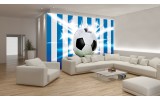 Fotobehang Voetbal | Blauw, Wit | 152,5x104cm