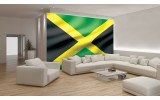 Fotobehang Vlies | Vlag | Zwart, Groen | 254x184cm
