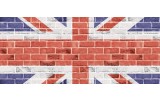Fotobehang Vlag | Rood, Blauw | 250x104cm