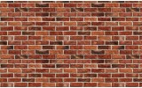 Fotobehang Vlies | Brick | Rood, Bruin | 254x184cm