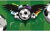 Fotobehang Voetbal | Groen, Zwart | 104x70,5cm
