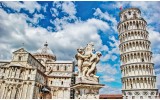 Fotobehang Vlies | Pisa | Blauw | 254x184cm