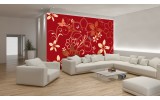 Fotobehang Vlies | Bloemen | Rood | 254x184cm